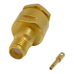 R125226 Radiall SMA (f) Straight Jack Coaxial Connector For Semi Rigid Cable 26GHz Compression Type