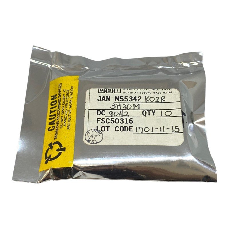 JAN M55342K02R3H30M MSI SMD Mil Spec Fixed Glaze Film Resistor Qty:10
