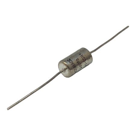 6.8uF 30V Axial Oxide Electrolytic Capacitor K53-14