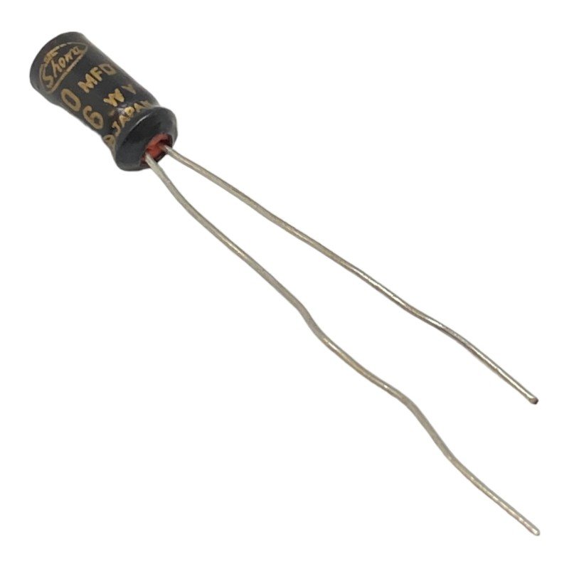 10uF 6V Radial Electrolytic Capacitor Showa Japan 12x5mm