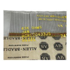 43Kohm 43K 1/4W 5% Axial Carbon Film Resistor RCR07G433JS Allen Bradley Qty:50