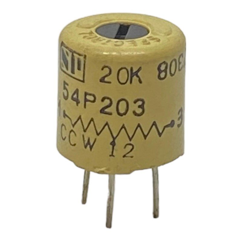 20Kohm 20K Circular Trimmer Potentiometer 54P203 Spectrol 9mm