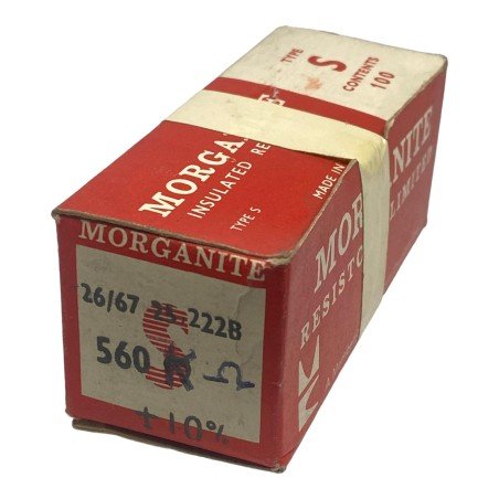 560Kohm 560K 1/2W 0.5W 10% Axial Carbon Film Resistor Type S Morganite Qty:100