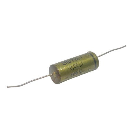 0.25uF 250nF 160V Axial Electrolytic Capacitor 125C Ero 30x11.5mm