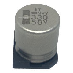 330uF 50V SMD Chip Aluminum Electrolytic Capacitor MVY 13x13mm