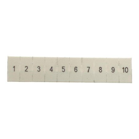 1050017:0001 Pheonix Contact Zack Marker Strip Numbers 1-10 For Terminal Block Width: 5.2mm