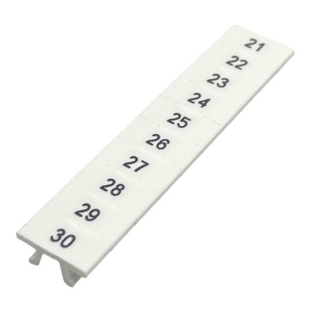1050020:0021 Pheonix Contact Zack Marker Strip Numbers 21-30 For Terminal Block Width: 5.2mm