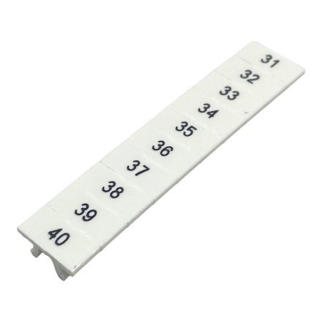 1050017:0031 Pheonix Contact Zack Marker Strip Numbers 31-40 For Terminal Block Width: 5.2mm