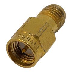 Radiall SMA (M) To SMA (F) Gold Plated Coaxial Converter Adapter