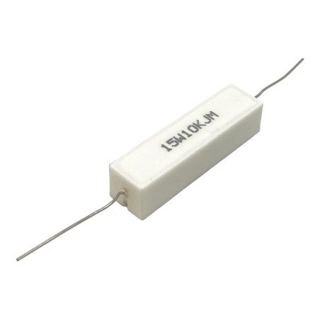 10Kohm 10K 15W 5% Axial Wirewound Ceramic Cement Resistor