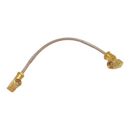 1.0/2.3 Din To SMA (M) Right Angle Coaxial Cable 15cm