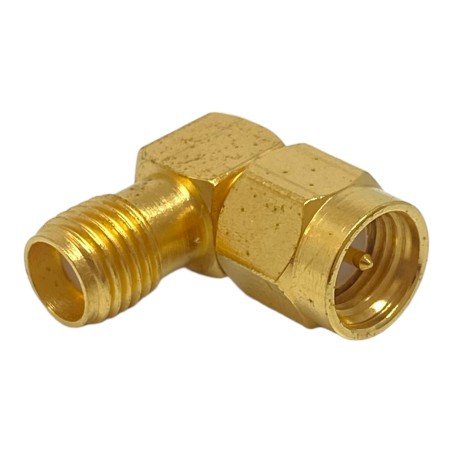 2088-5013-00 Omni Spectra SMA (F) To SMA (M) Right Angle Gold Plated Coaxial Converter Adapter