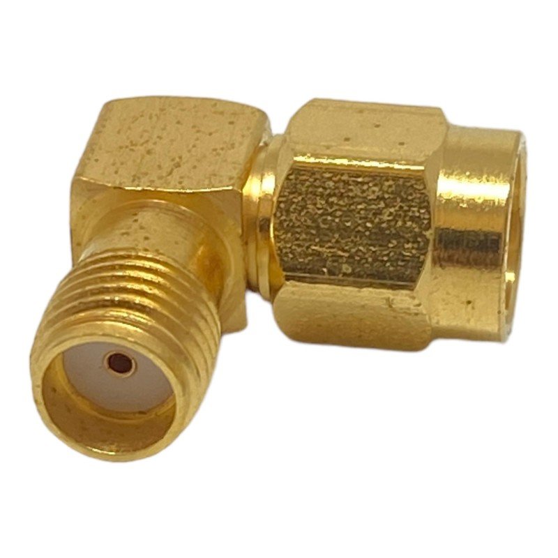 2088-5013-00 Omni Spectra SMA (F) To SMA (M) Right Angle Gold Plated Coaxial Converter Adapter