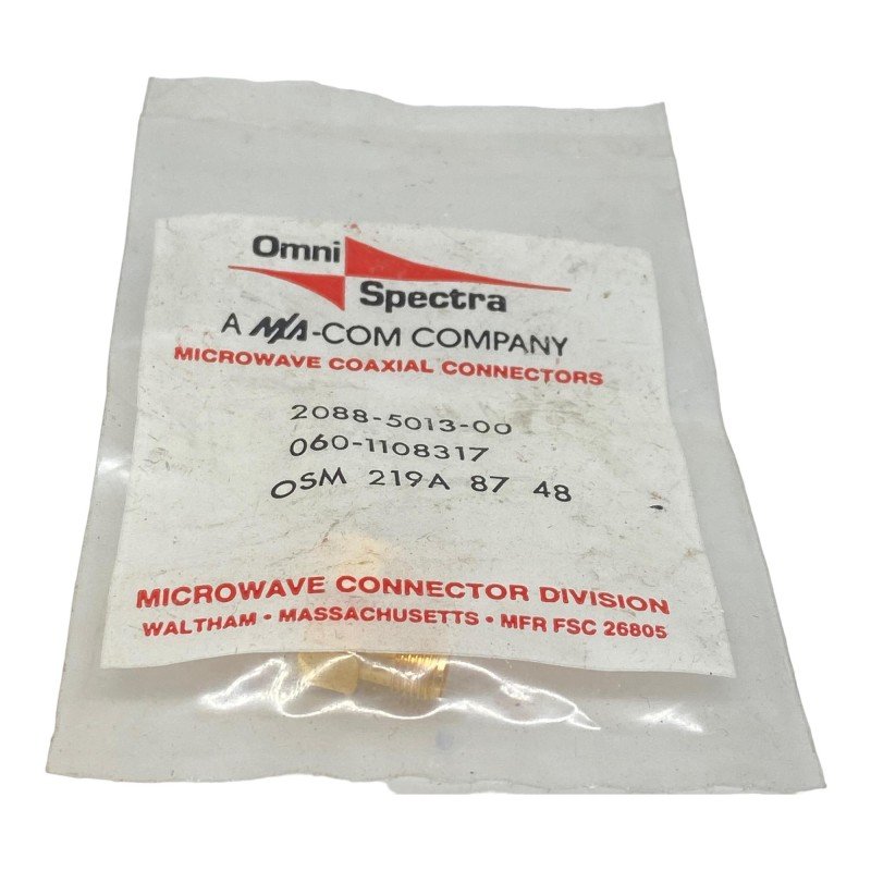 2088-5013-00 Omni Spectra SMA (F) To SMA (M) Right Angle Gold Plated Coaxial Converter Adapter