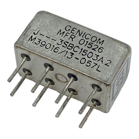 M39016/13-057L Mil Spec DPDT 8 Pin Low Signal Relay 26.5Vdc/2A