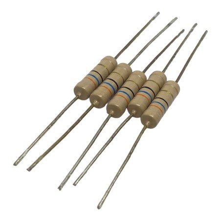 37Ohm 37R 1W 5% Axial Carbon Film Resistor Qty:5