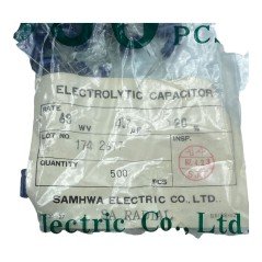 4.7uF 63V 20% Radial Electrolytic Capacitor Samwha 11x5.5mm Qty:500