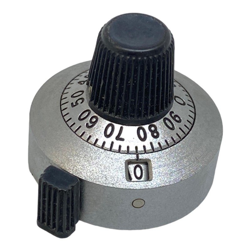 011-1-11 Spectrol 0-90 Scale Black Vernier Knob D:25.45mm Sh:6.35mm