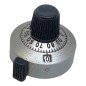 011-1-11 Spectrol 0-90 Scale Black Vernier Knob D:25.45mm Sh:6.35mm