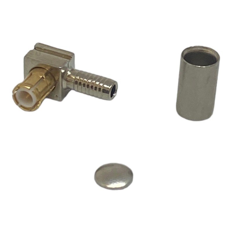 1363301-1 Tyco Electronics MCX (M) Right Angle Coaxial Connector For RG316 Cable 6GHz