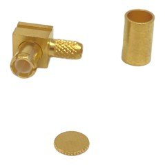 J01270A0221 Telegartner MCX (M) Right Angle Gold Plated Coaxial Connector For RG316 Cable