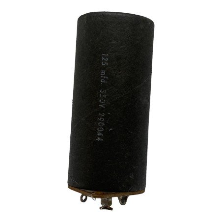 125uf 350V Dual Section Fixed Capacitor 290044 85.5x39.5mm
