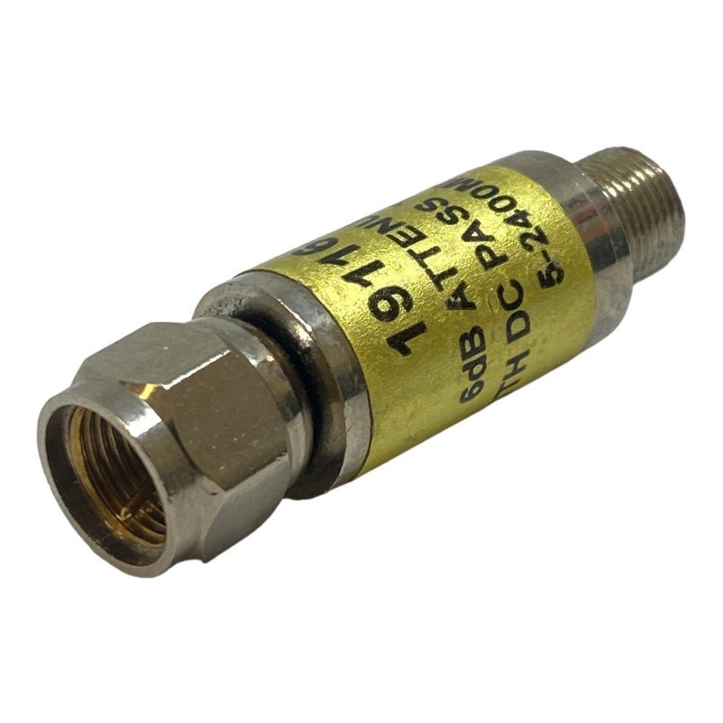 19116S Labgear Inline Satellite Fixed Attenuator F Type (M-F) 2.4GHz/6dB