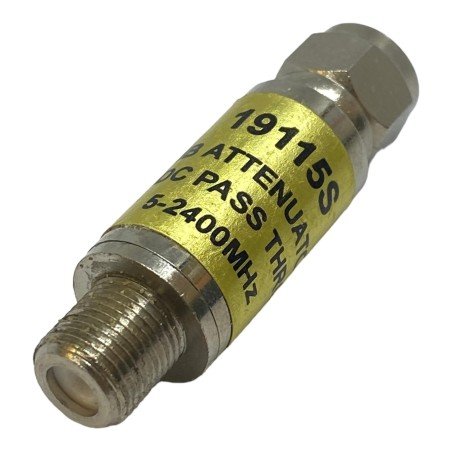 19115S Labgear Inline Satellite Fixed Attenuator F Type (M-F) 2.4GHz/3dB