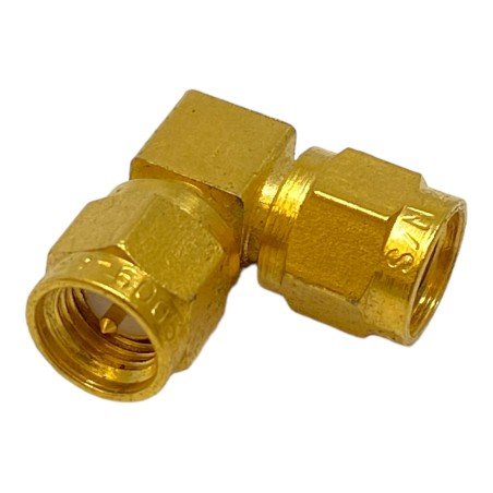 2993-6005-7952 Solitron Microwave SMA (M) To SMA (M) Right Angle Gold Plated Coaxial Converter Adapter