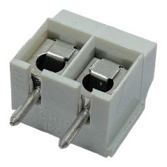 2-Pin 2 Position 3.5mm Pitch PCB Mount Screw Type Terminal Block Connector Grey