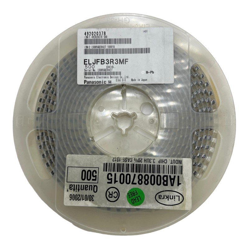 ELJFB3R3MF Panasonic Inductor 3.3uH 20% 380mA 1812 [QTY:500]