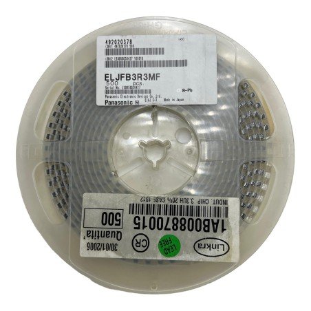 ELJFB3R3MF Panasonic Inductor 3.3uH 20% 380mA 1812 [QTY:500]