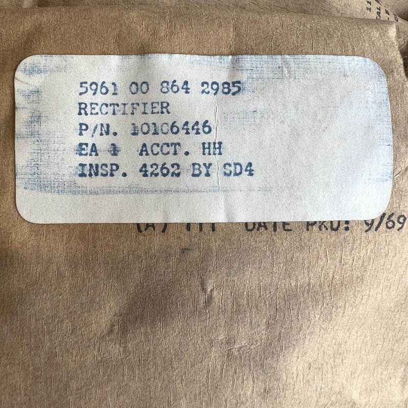 C50429 101C6446 5961-00-864-2985 Semiconductor Diode Raytheon or Slatter