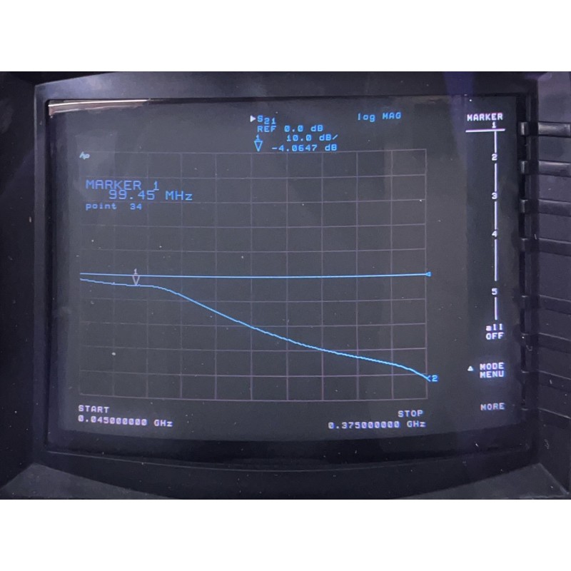 RF Low Pass Filter 100Mhz with Delay Line