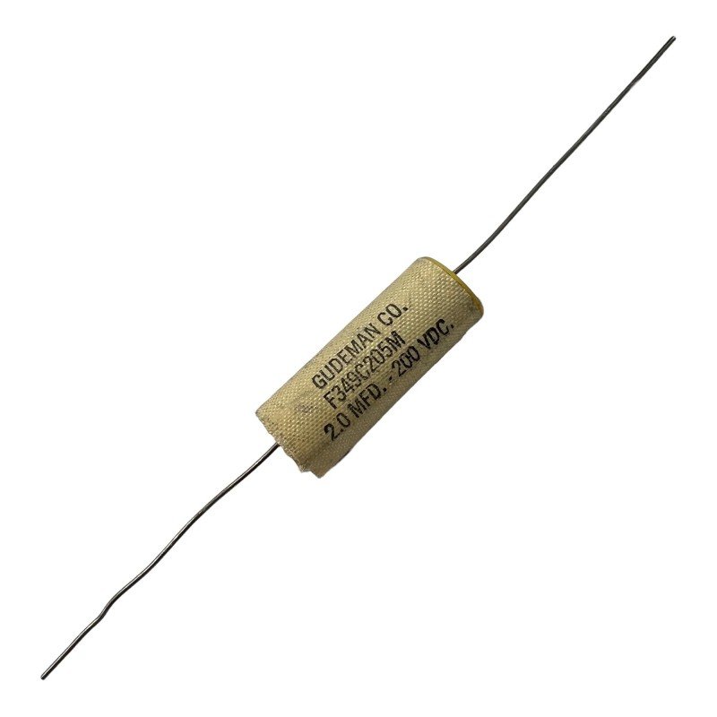 Polypropylene Film Capacitor Sealed Axial 2uf 200V F349C205M Gudeman 36x13mm