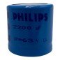 2200uF 63V 105C Electrolytic Capacitor Philips 30x30mm