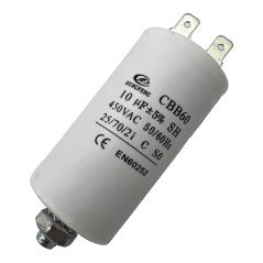 Capacitor Motor Run Faston 10uf 450Vac 5% CBB60
