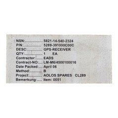 5821-14-540-2324 5821-391000C00C Thales GPS Receiver