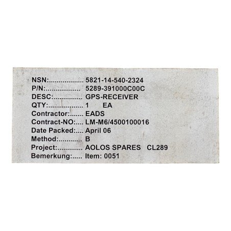5821-14-540-2324 5821-391000C00C Thales GPS Receiver