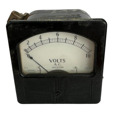 0-10V AC VOLTMETER MILITARY PANEL METER 731 WESTON 80x75x70mm