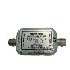 NH14120 North Hills 4kHz-6Mhz 75OHM Wideband Transformer XFMR