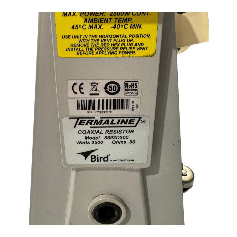 8892D300 BIRD Coaxial Dummy Load Termination 2500W 1-5/8 EIA 470-860MHz 175000578