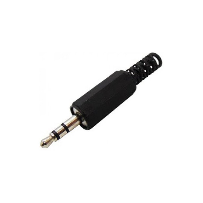 Plug Connector Audio STEREO 3.5mm² Plastic Black JT3002B JKG