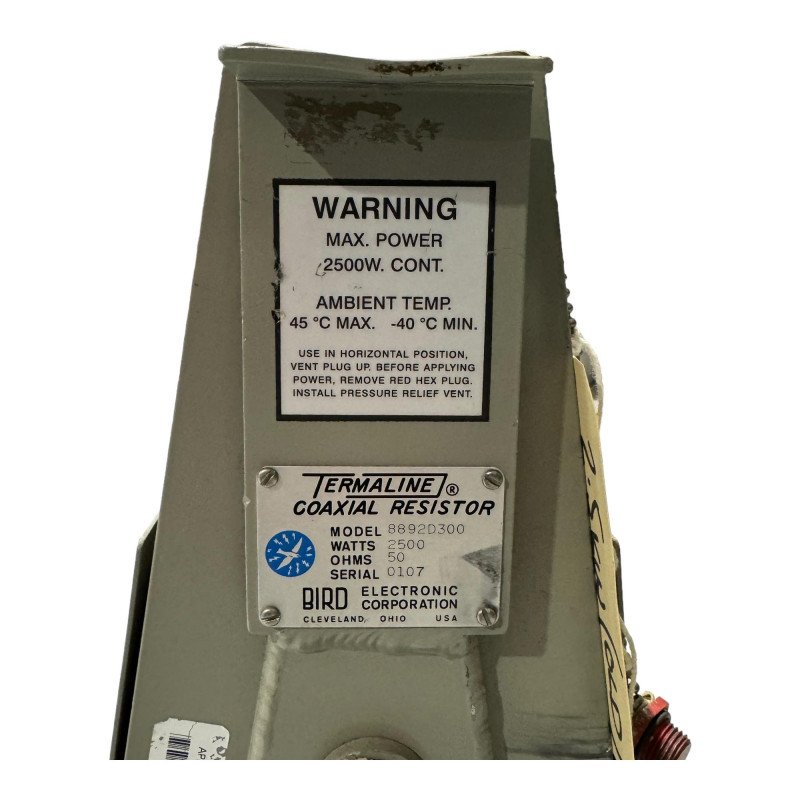 8892D300 BA-300 BIRD Coaxial Dummy Load Termination 5000W 1-5/8 EIA 470-860MHz 230VAC SN:0107