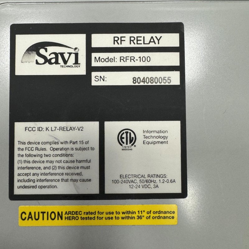 RFR-100 861-01490-002 Savi RF Relay Kit 2400Mhz RS-485 Up-Down Converter / Antenna