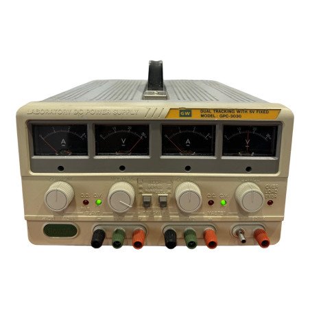 GPC-3030 GW Instek  High-current triple-output DC power supply with analog display 0-30 VDC 5 VDC