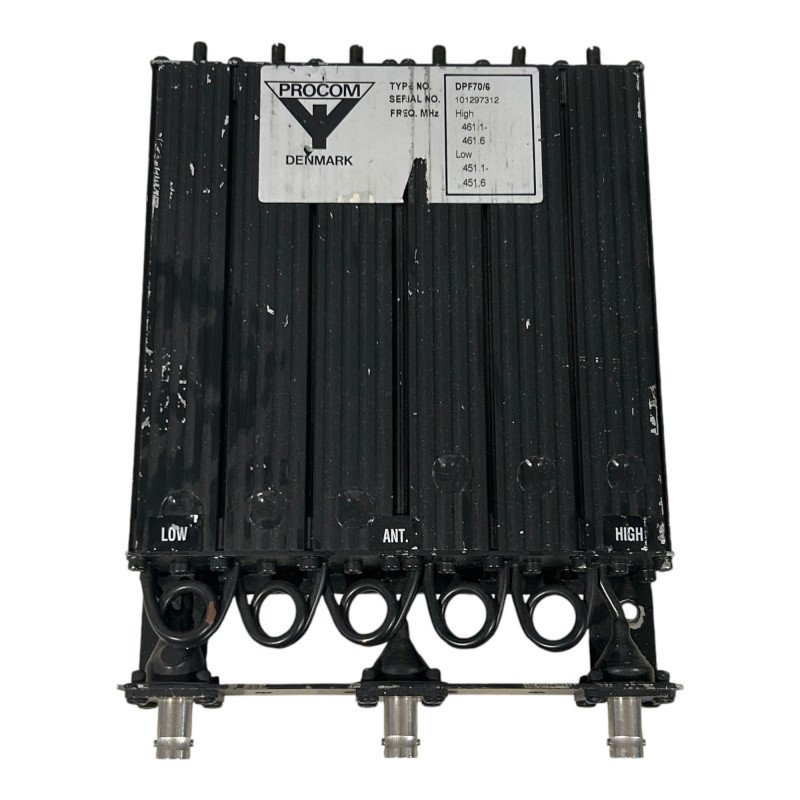 6 CAVITY UHF BNC DUPLEXER PROCOM DPF70/6  + TUNING