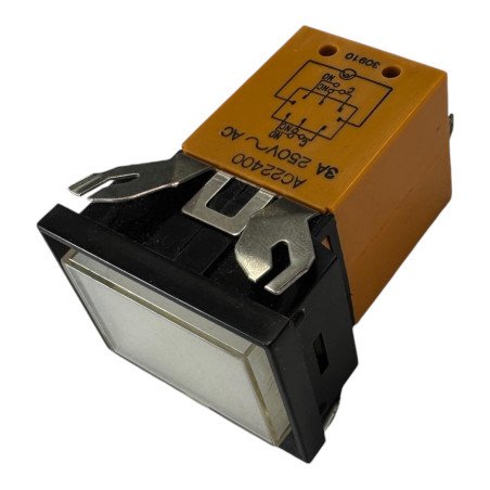 AC22400W AC22400 National Panel Mount Switch Pushbutton DPDT 3A 250V NATIONAL
