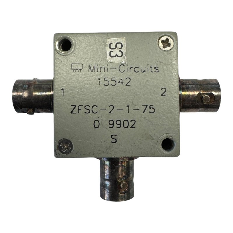 ZFSC-2-1-75 Mini Circuits 2 Ways Power Splitter 5-500MHz 75Ohms BNC