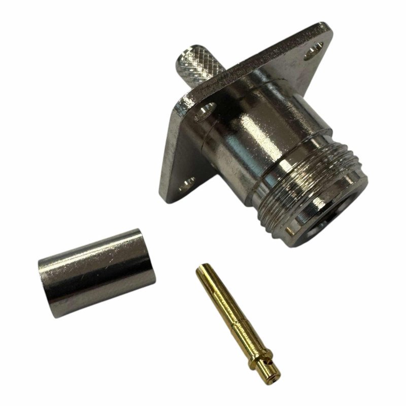 V7311AT Ultimax RF Coaxial Connector 4-Hole N type (f) for RG-58 Crimp